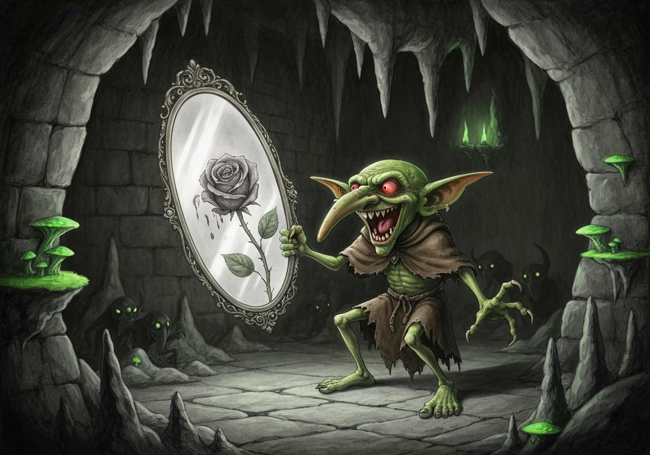 Illustration for: The Goblin's Magic Mirror