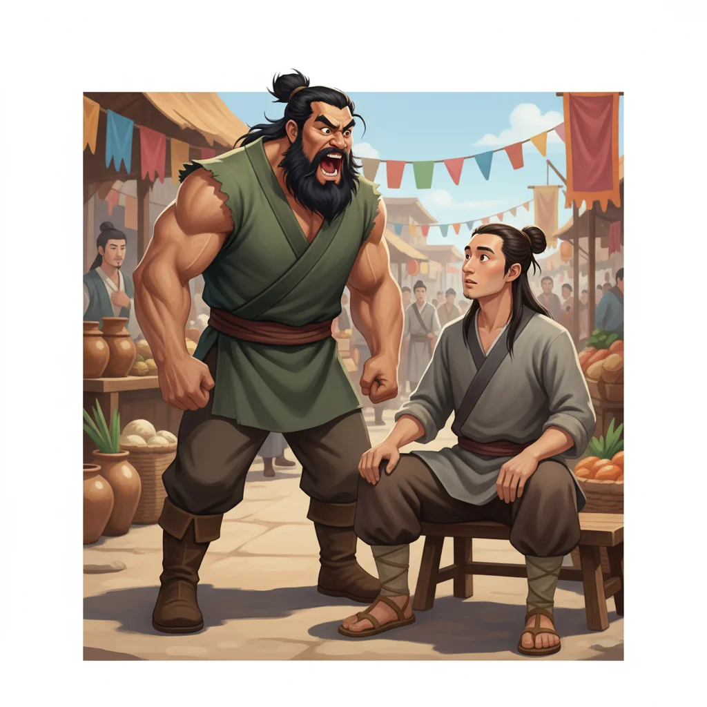 Illustration for: Zhang Fei's Bold Challenge