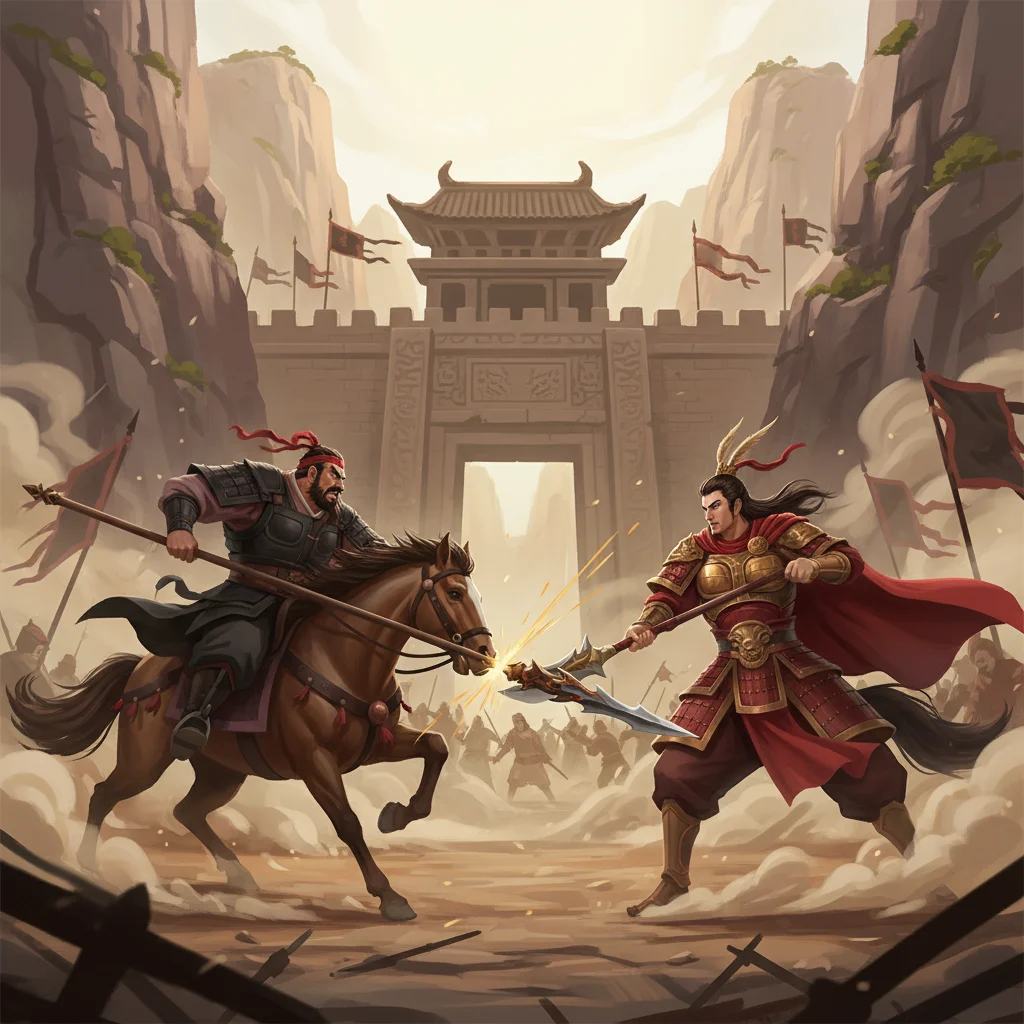 Illustration for: Zhang Fei's Bold Challenge