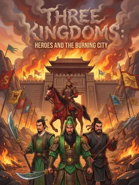Three Kingdoms 5-6: Heroes and the Burning City kids picture book cover