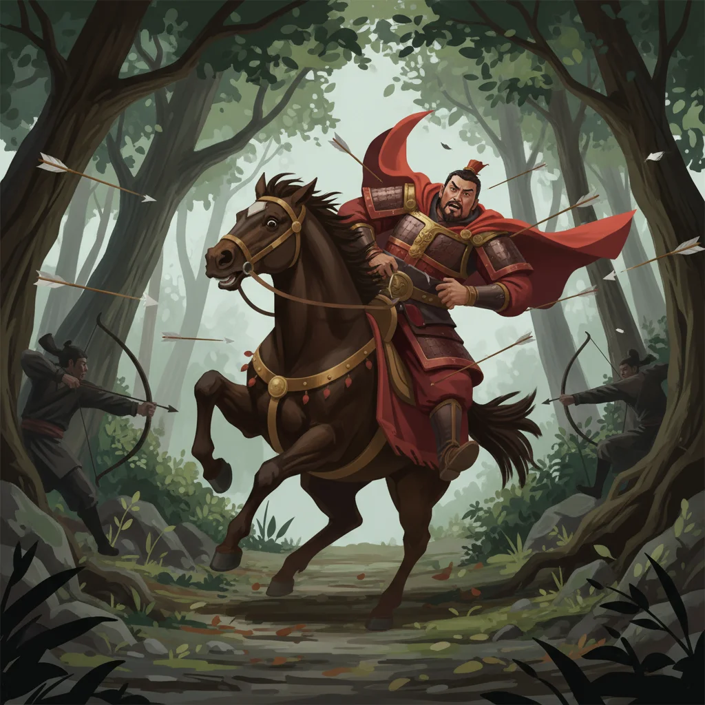 Illustration for: A Brave Leader Falls