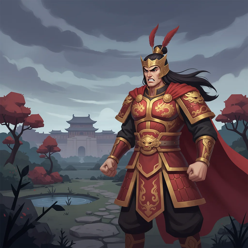 Illustration for: Lü Bu's Anger and Confusion