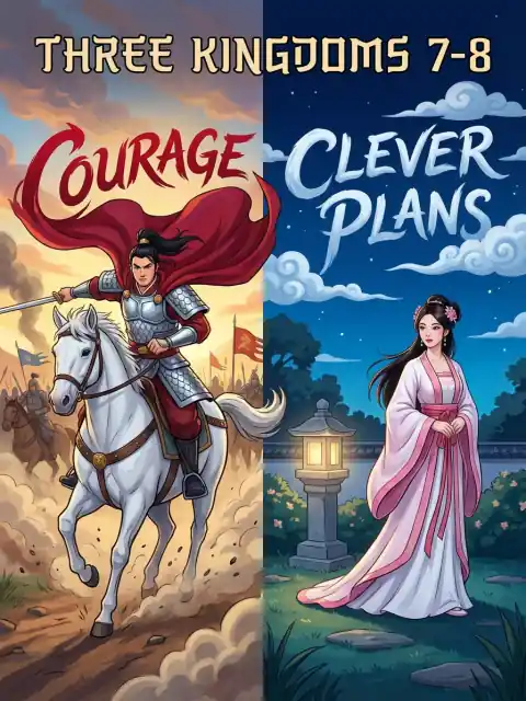 Three Kingdoms 7-8: Courage and Clever Plans kids picture book cover