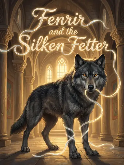 Fenrir and the Silken Fetter kids picture book cover