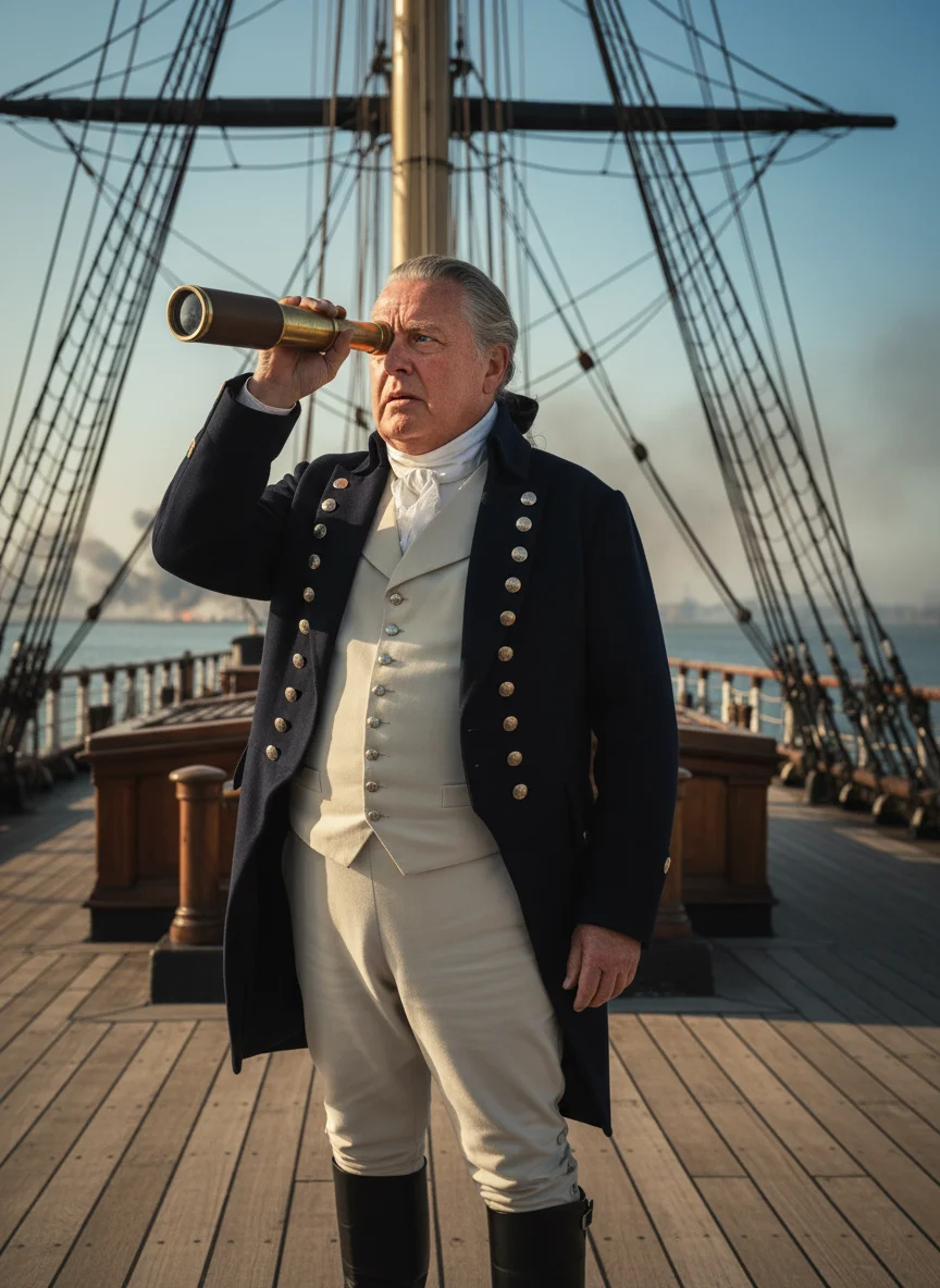 Illustration for: Admiral Parker's Worry