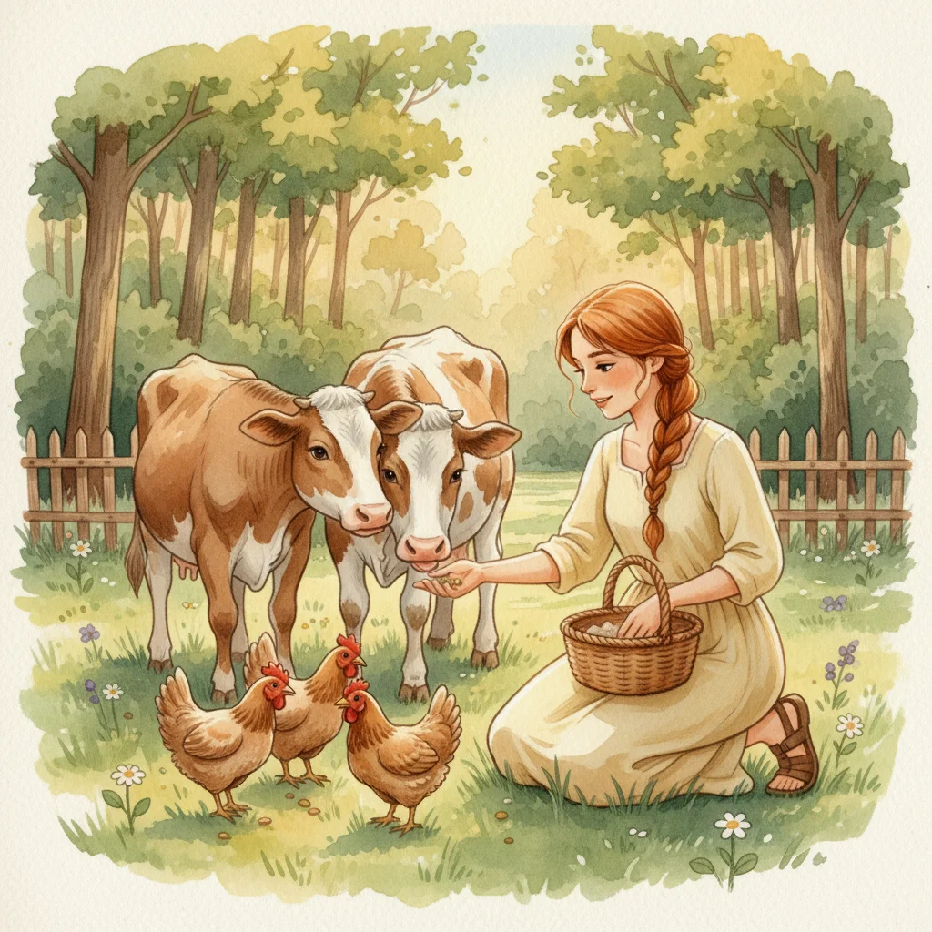 Illustration for: The Youngest's Kindness