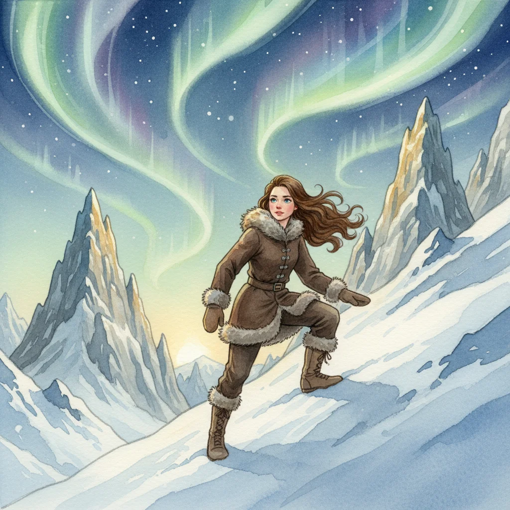 Illustration for: Over the Golden Peaks