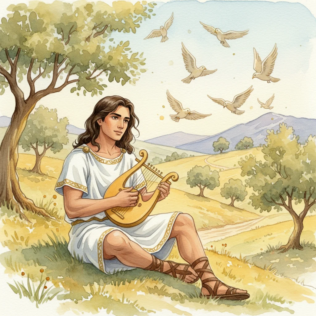 Illustration for: The Lyre's Magic Touch