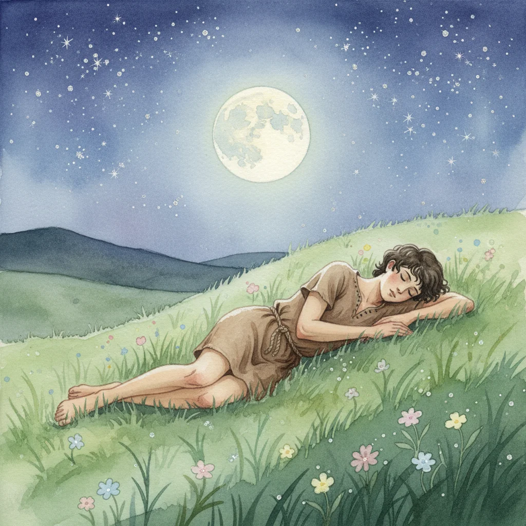 Illustration for: The Shepherd Sleeps