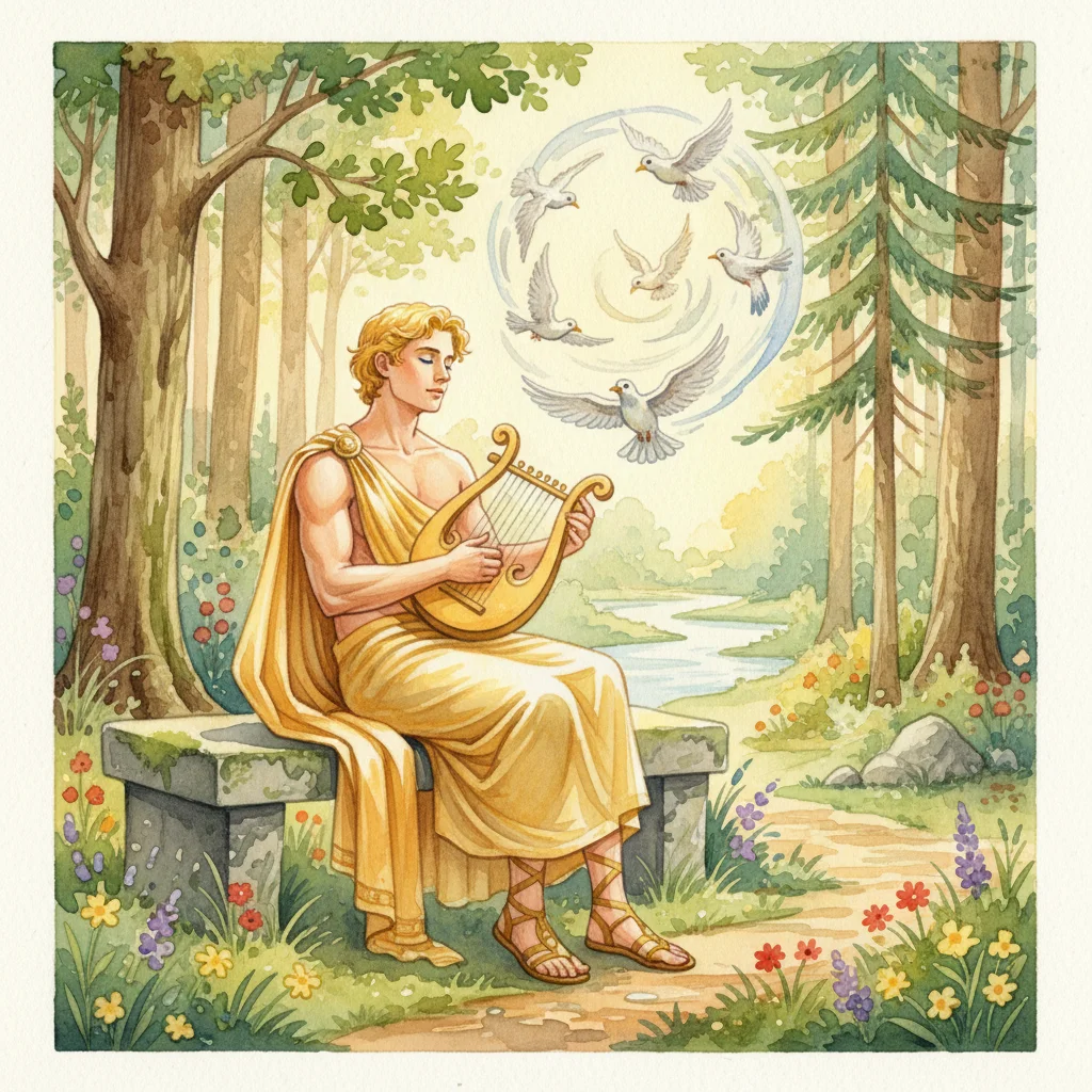 Illustration for: Apollo's Enchanting Music