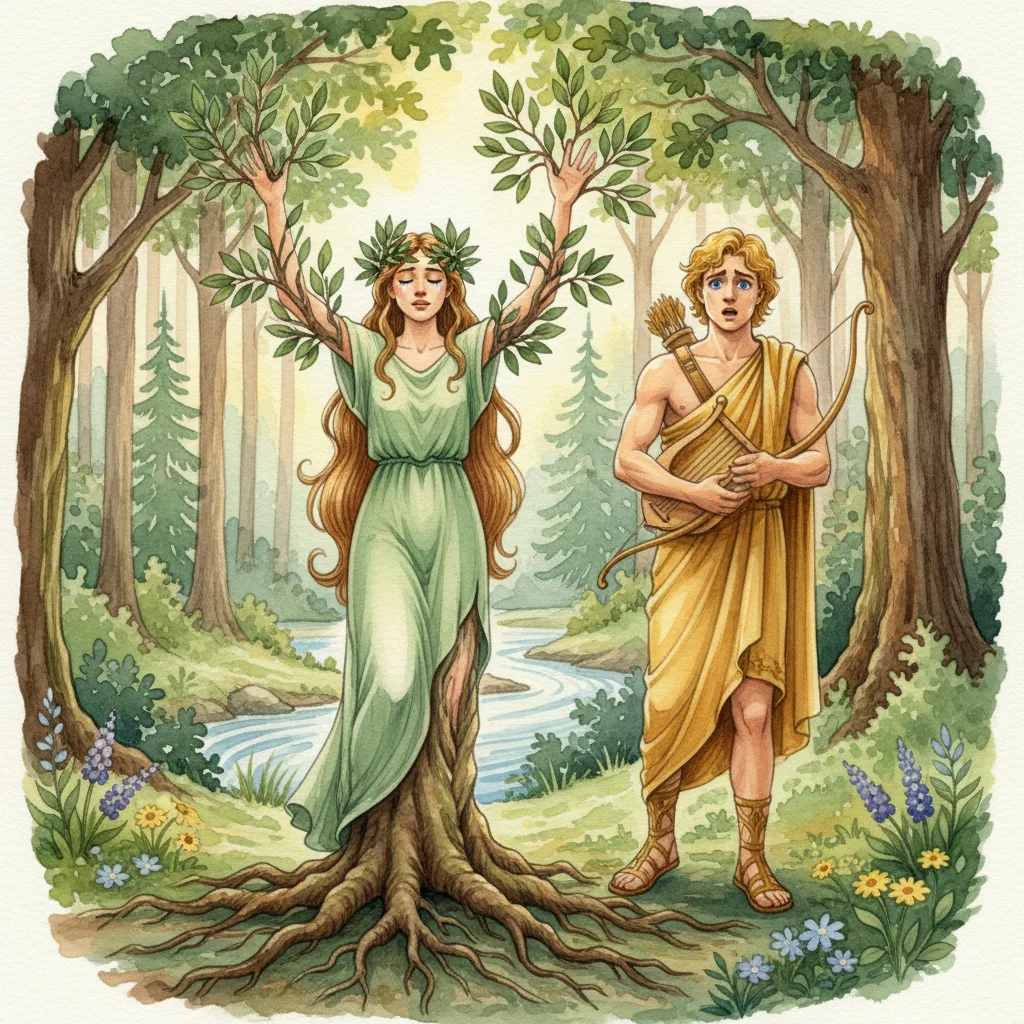 Illustration for: A Laurel Tree Forms