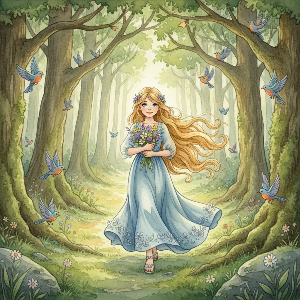 Illustration for: The Young Princess's Walk