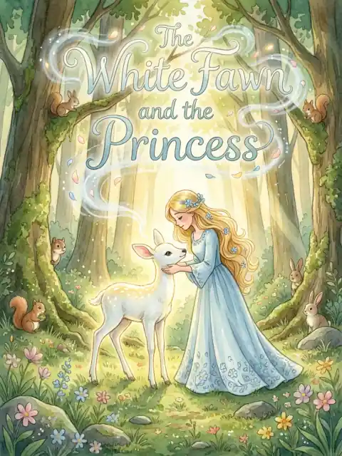 The White Fawn and the Princess kids picture book cover
