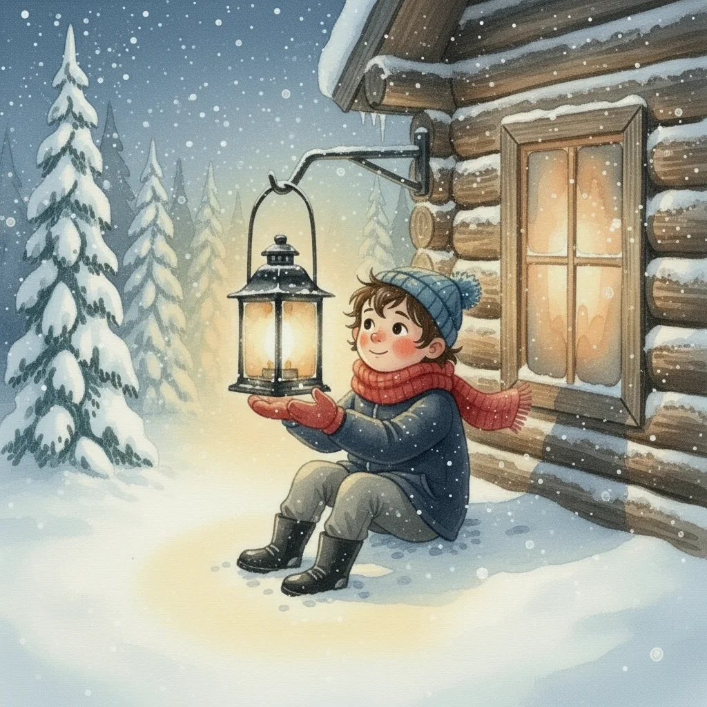 Illustration for: The Light Keeps Him Company