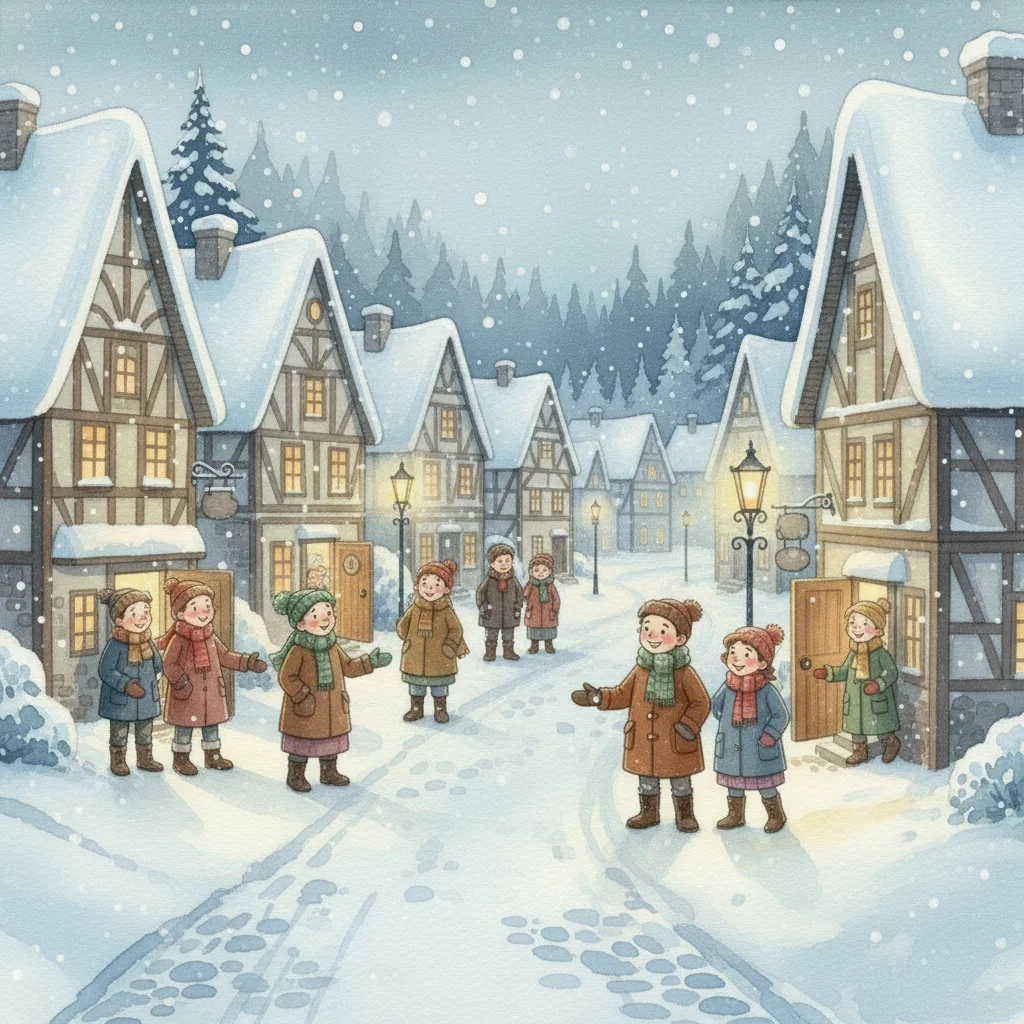 Illustration for: The Town Awakens