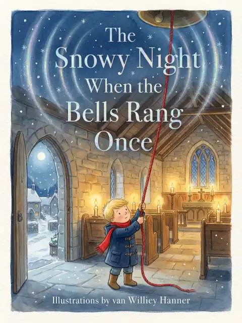 The Snowy Night When the Bells Rang Once kids picture book cover