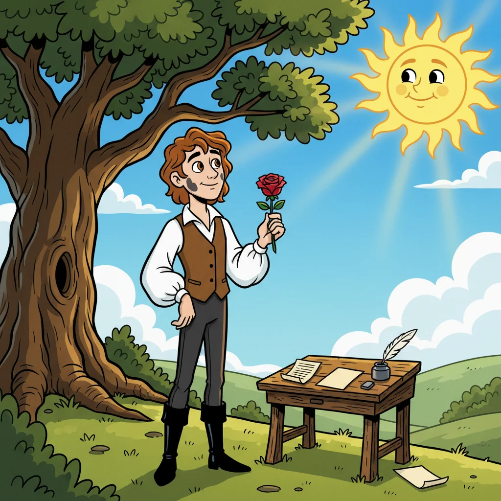 Illustration for: Thou art more lovely and more temperate