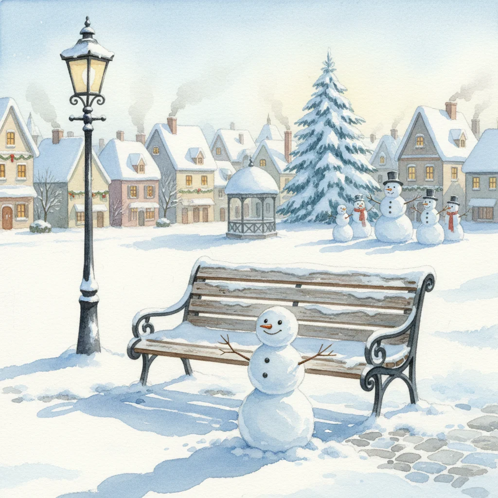 Illustration for: The Leftover Snowman