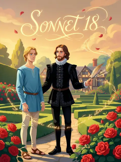 Sonnet 18 kids picture book cover