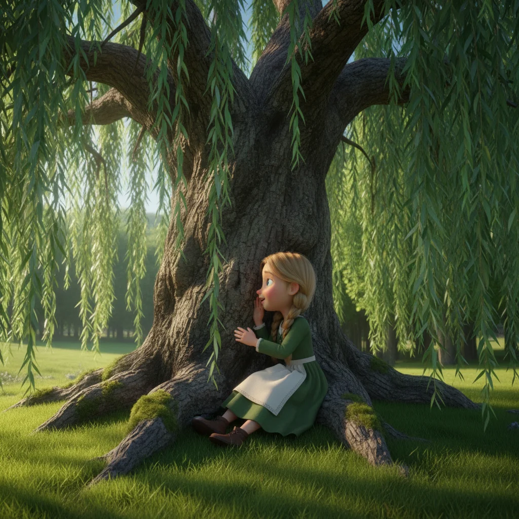 Illustration for: The Old Willow Tree