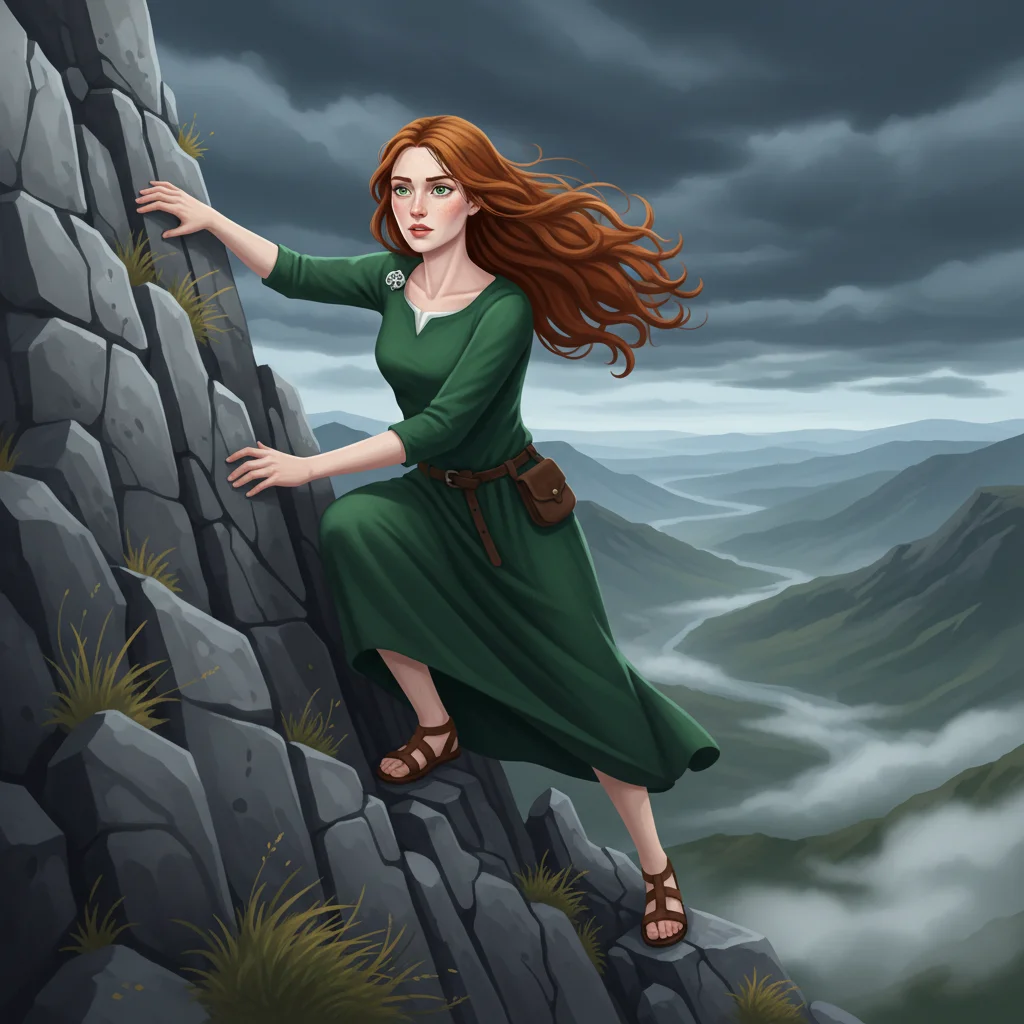 Illustration for: Climbing the Crag of Echoes