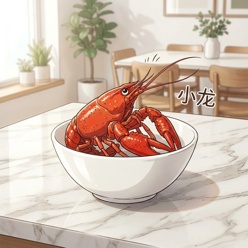 Illustration for: 盘子里的小龙虾