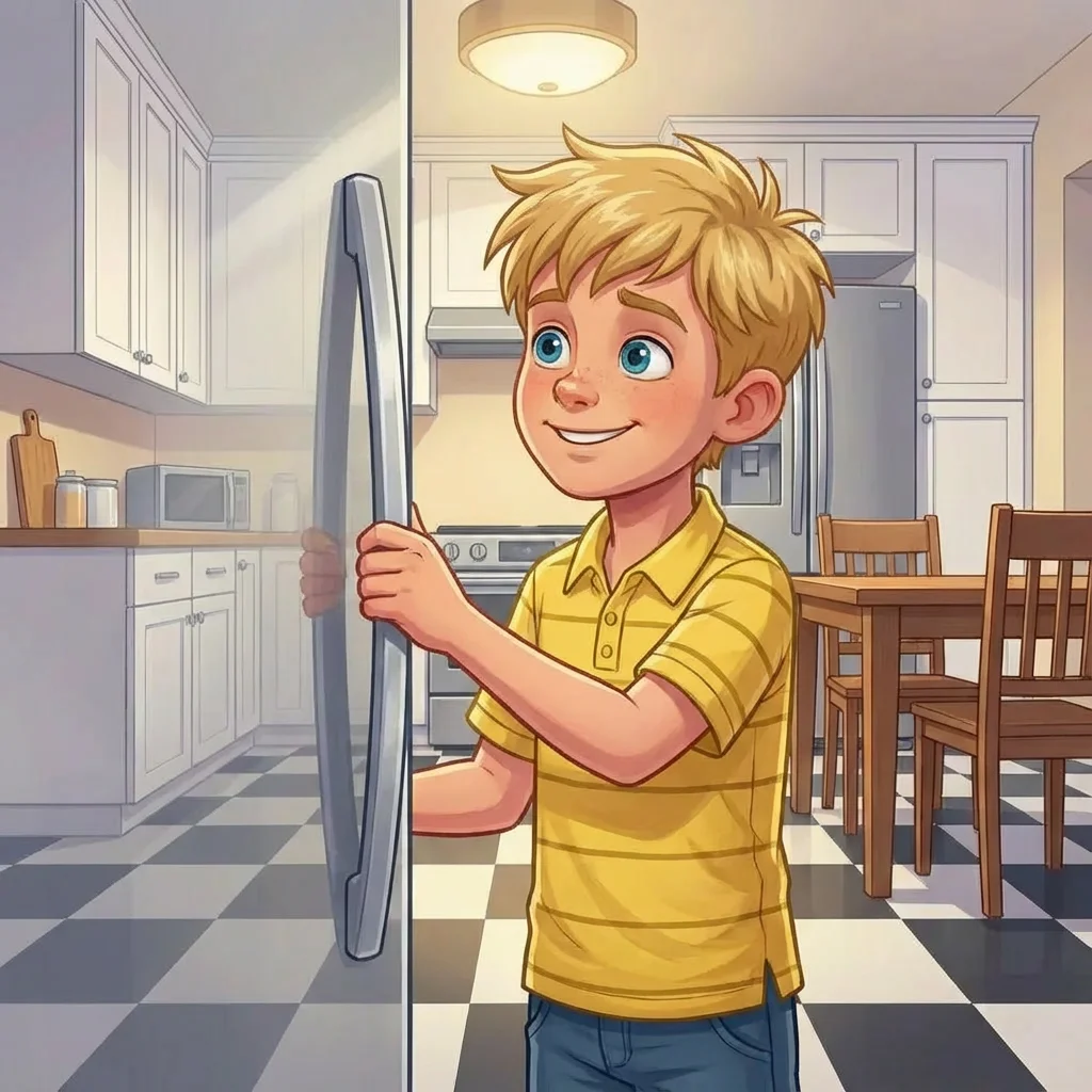 Illustration for: The Shiny Refrigerator