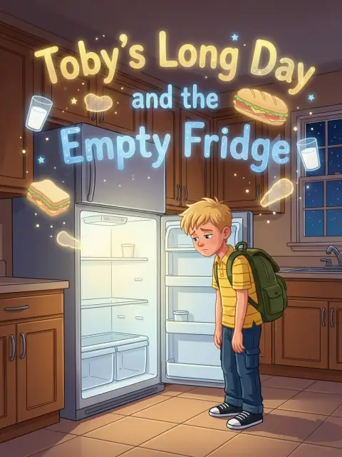 Toby's Long Day and the Empty Fridge kids picture book cover