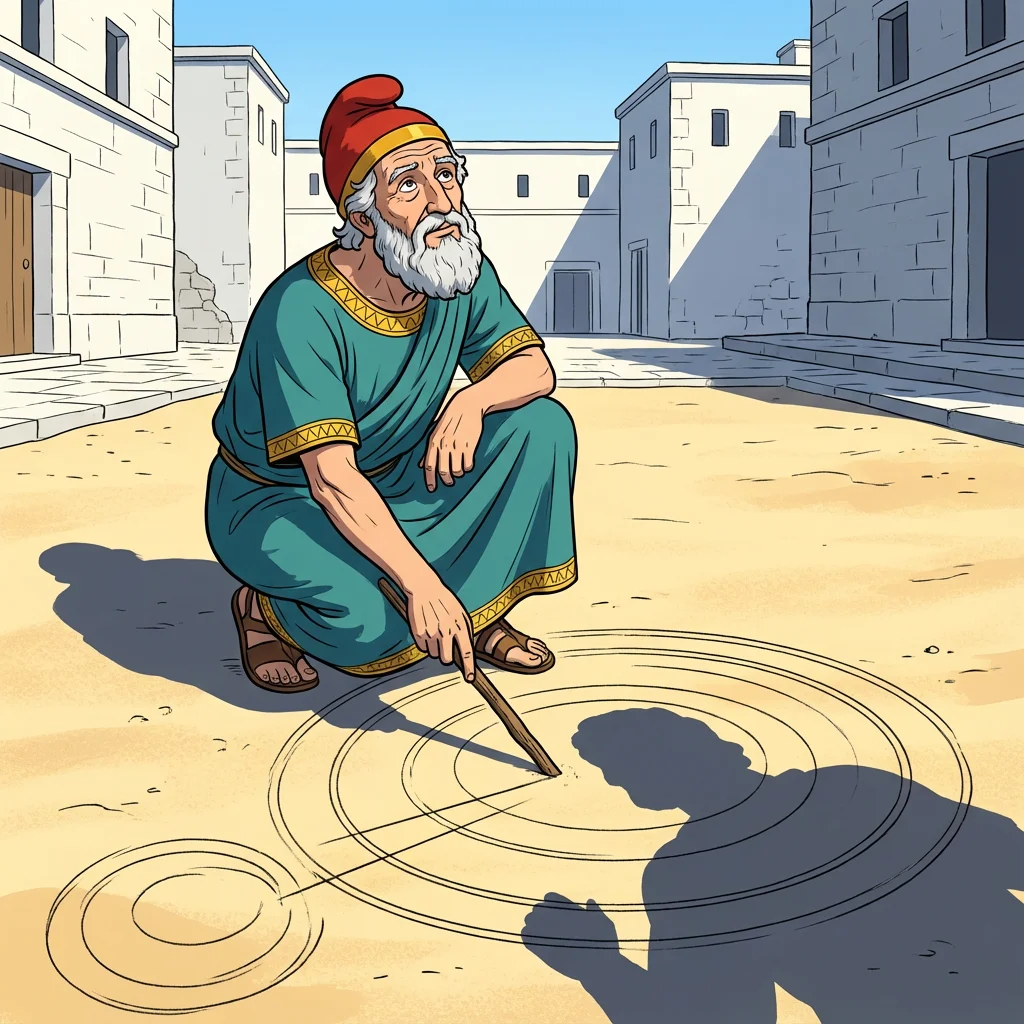 Illustration for: The Man and His Circles