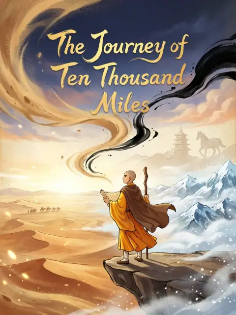 The Journey of Ten Thousand Miles: Xuanzang's Quest kids picture book cover