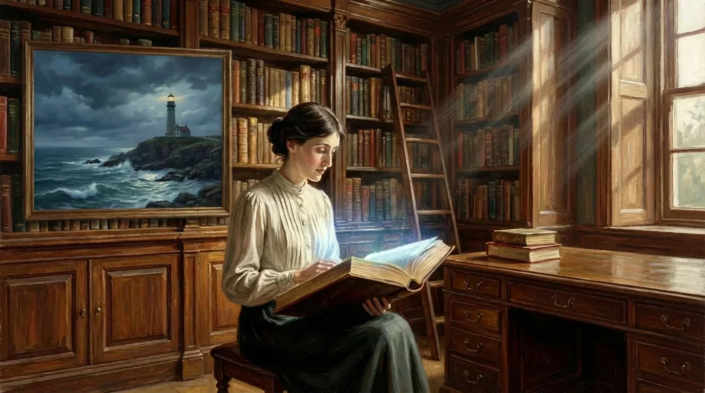 Illustration for: Solace in the Library