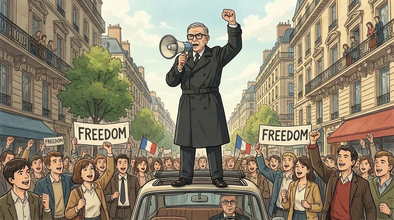 Illustration for: Voltaire in the Streets