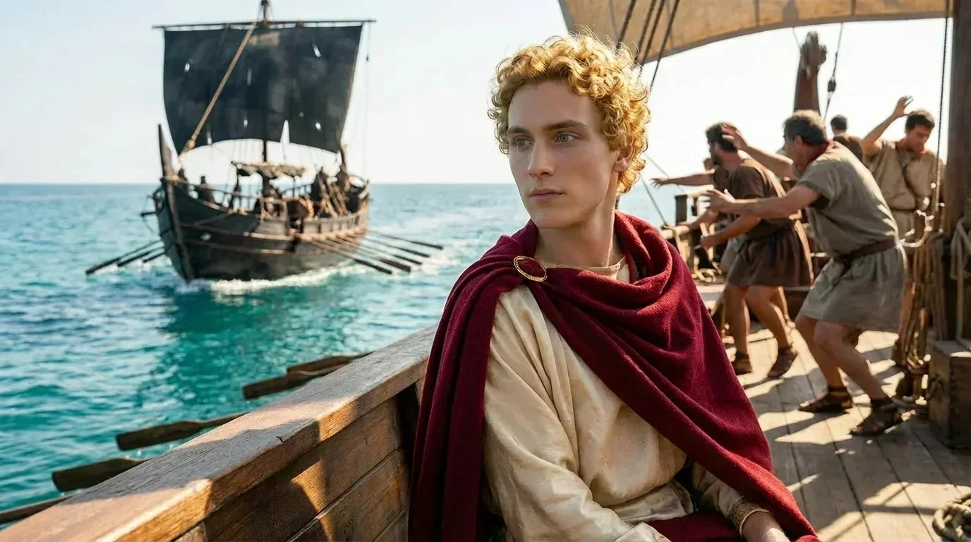 Illustration for: A Surprise on the Blue Sea