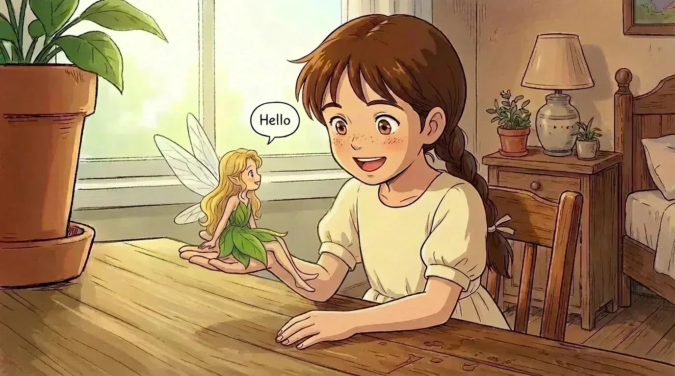 Illustration for: The Fairy Named Violet