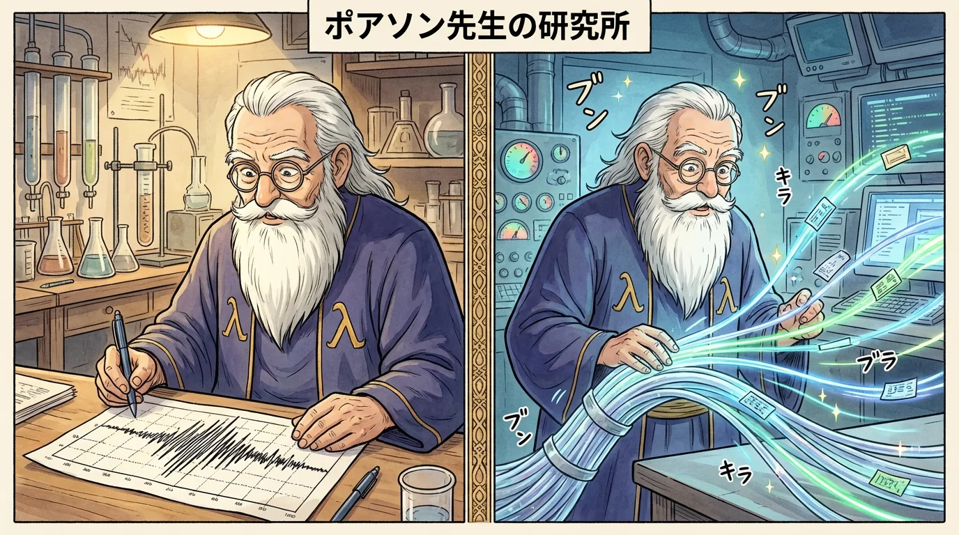 Illustration for: Earthquakes and Packets