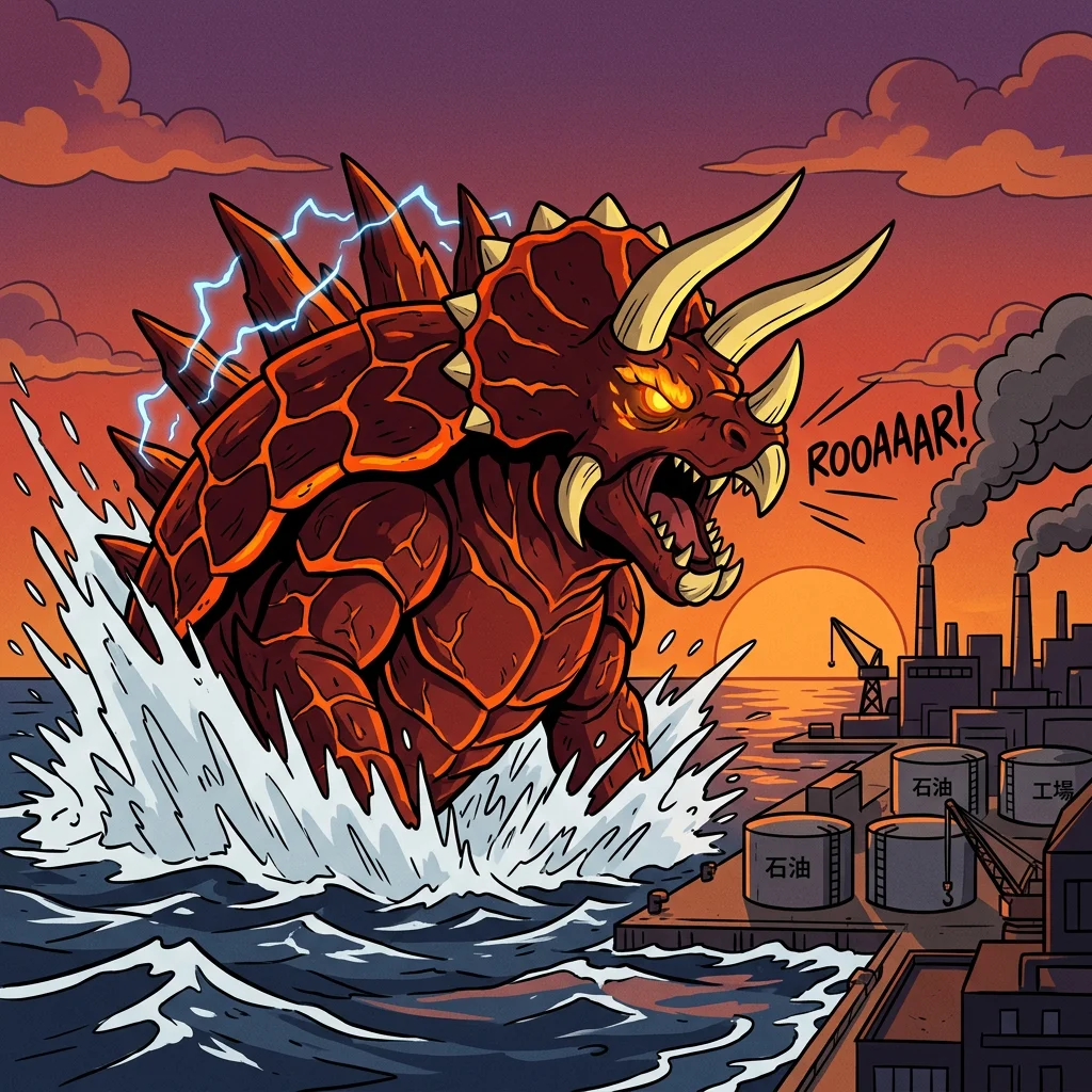 Illustration for: 海中浮现的巨兽