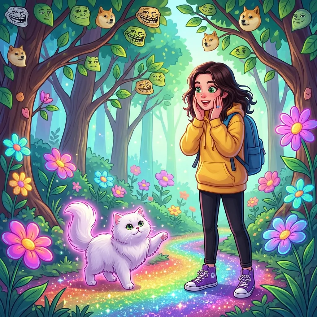 Illustration for: The Magic Meme Forest
