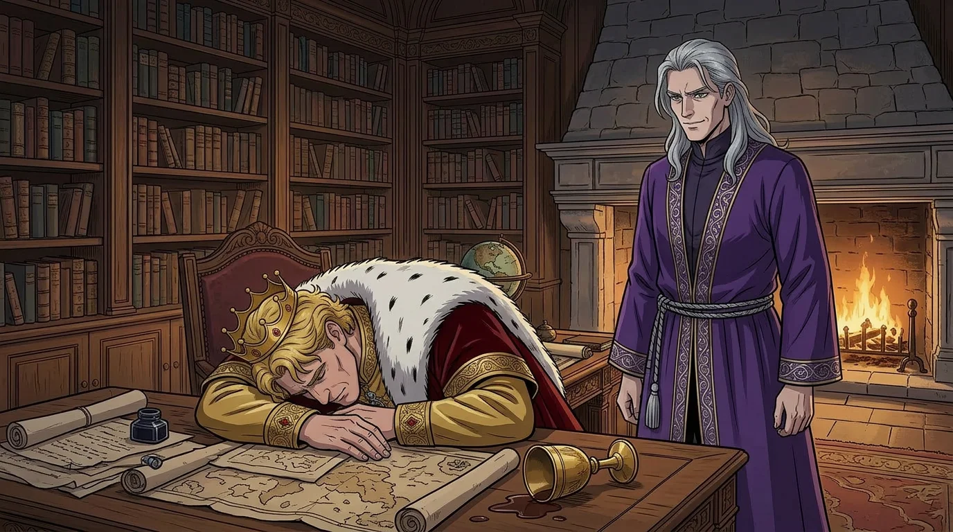 Illustration for: The King Falls Ill