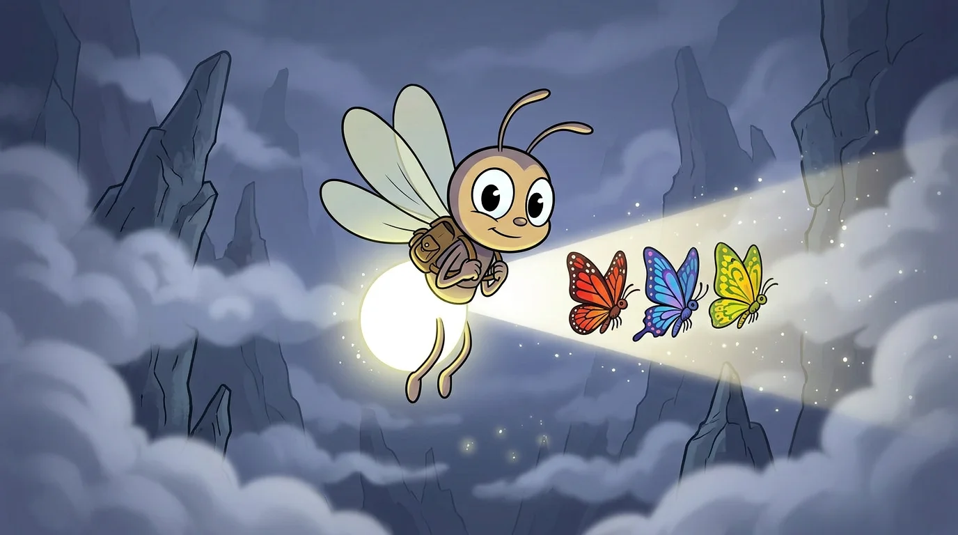 Illustration for: Lighting the Way for Butterflies