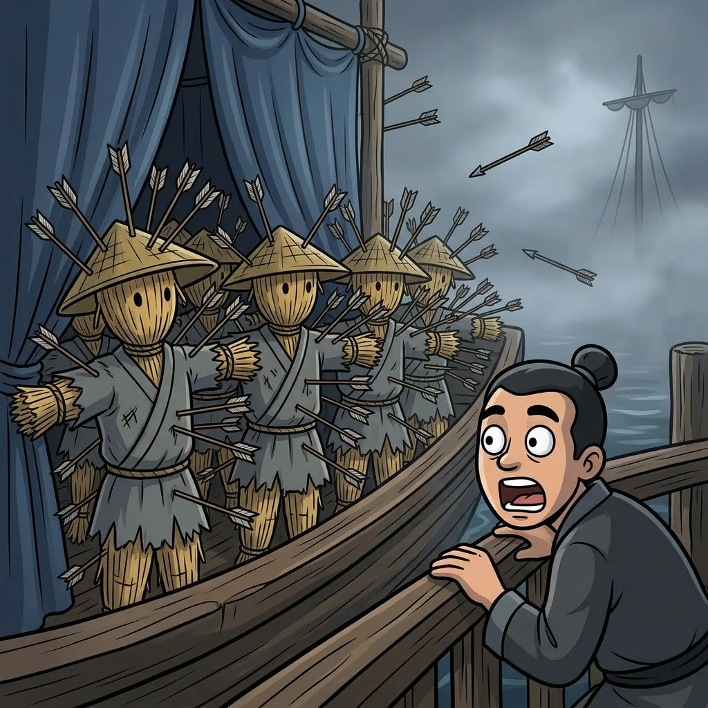 Illustration for: 草人受箭