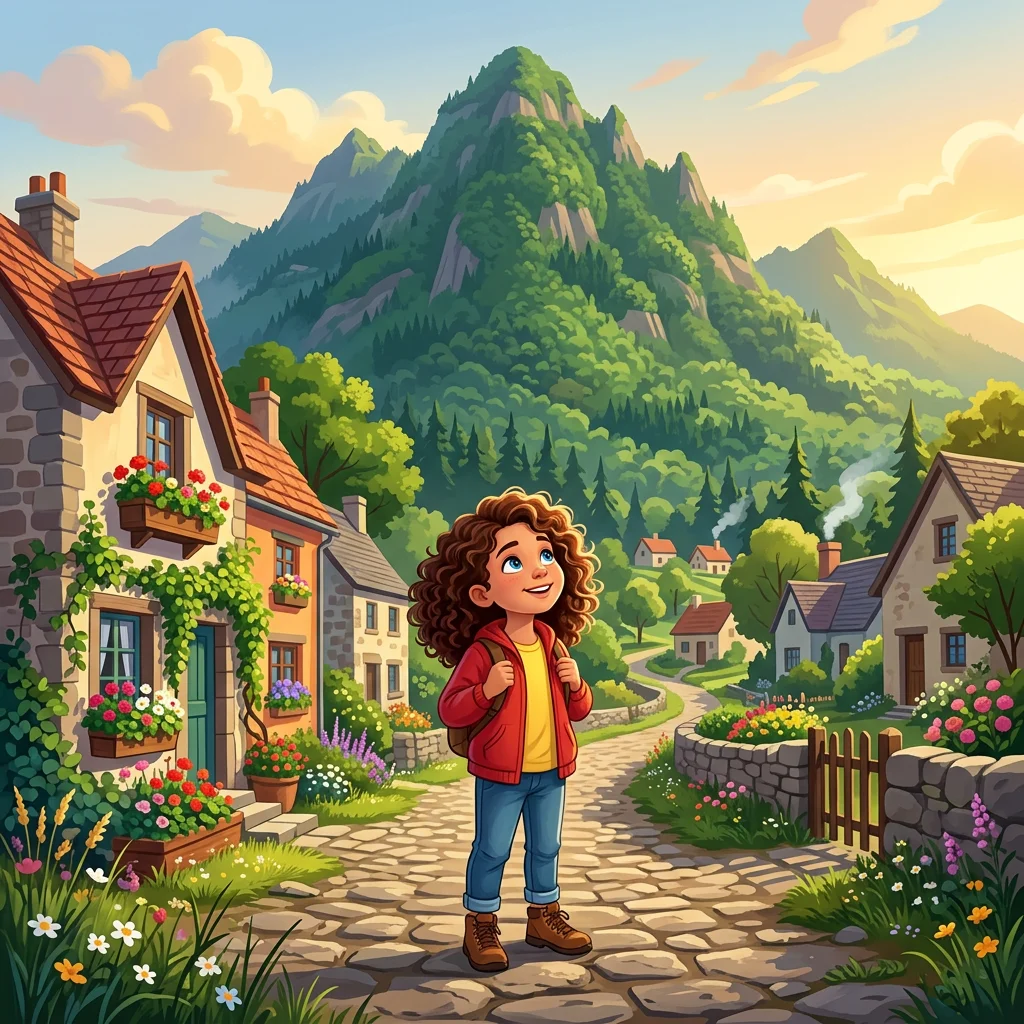 Illustration for: A Village Beneath the Mountain