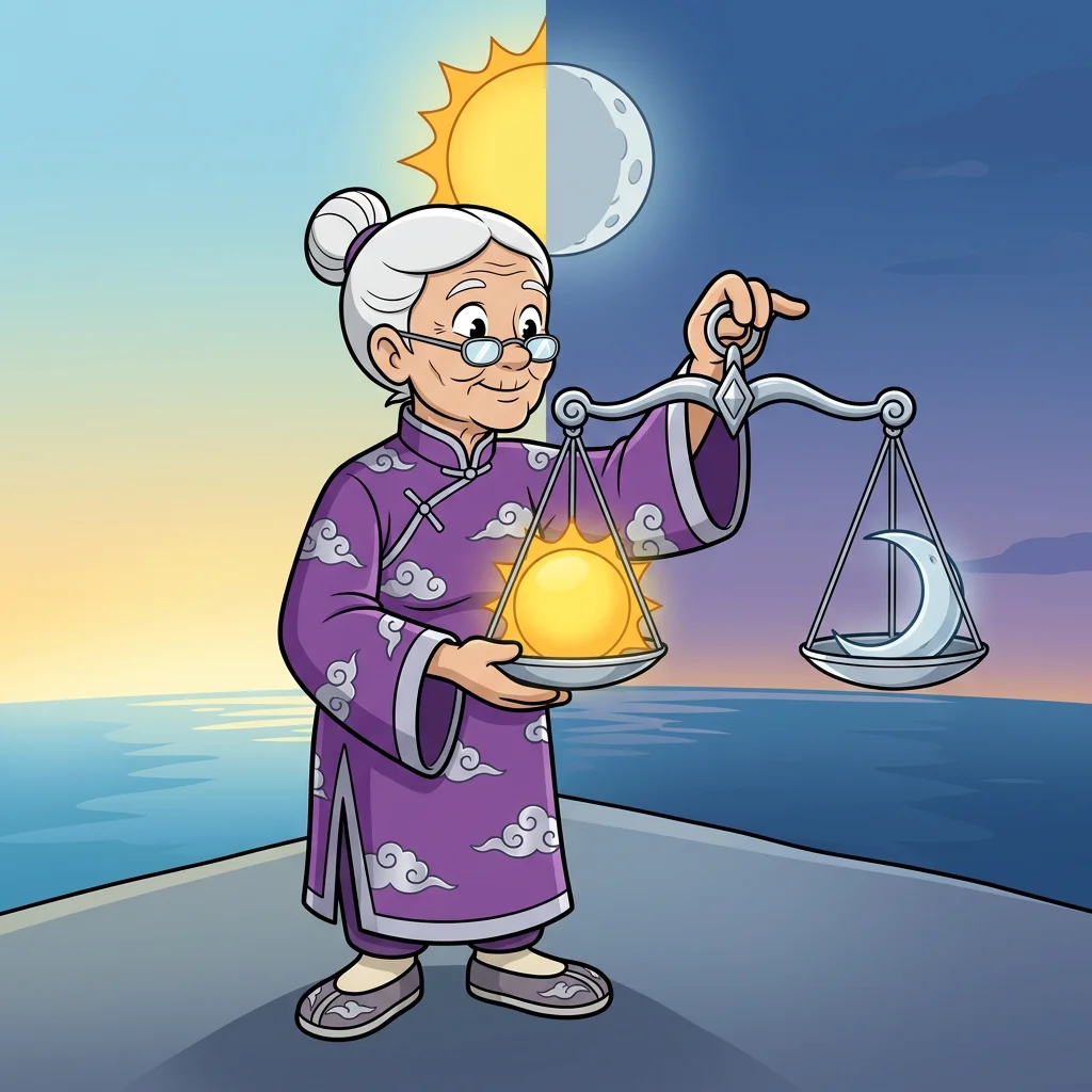 Illustration for: 春分奶奶的天平