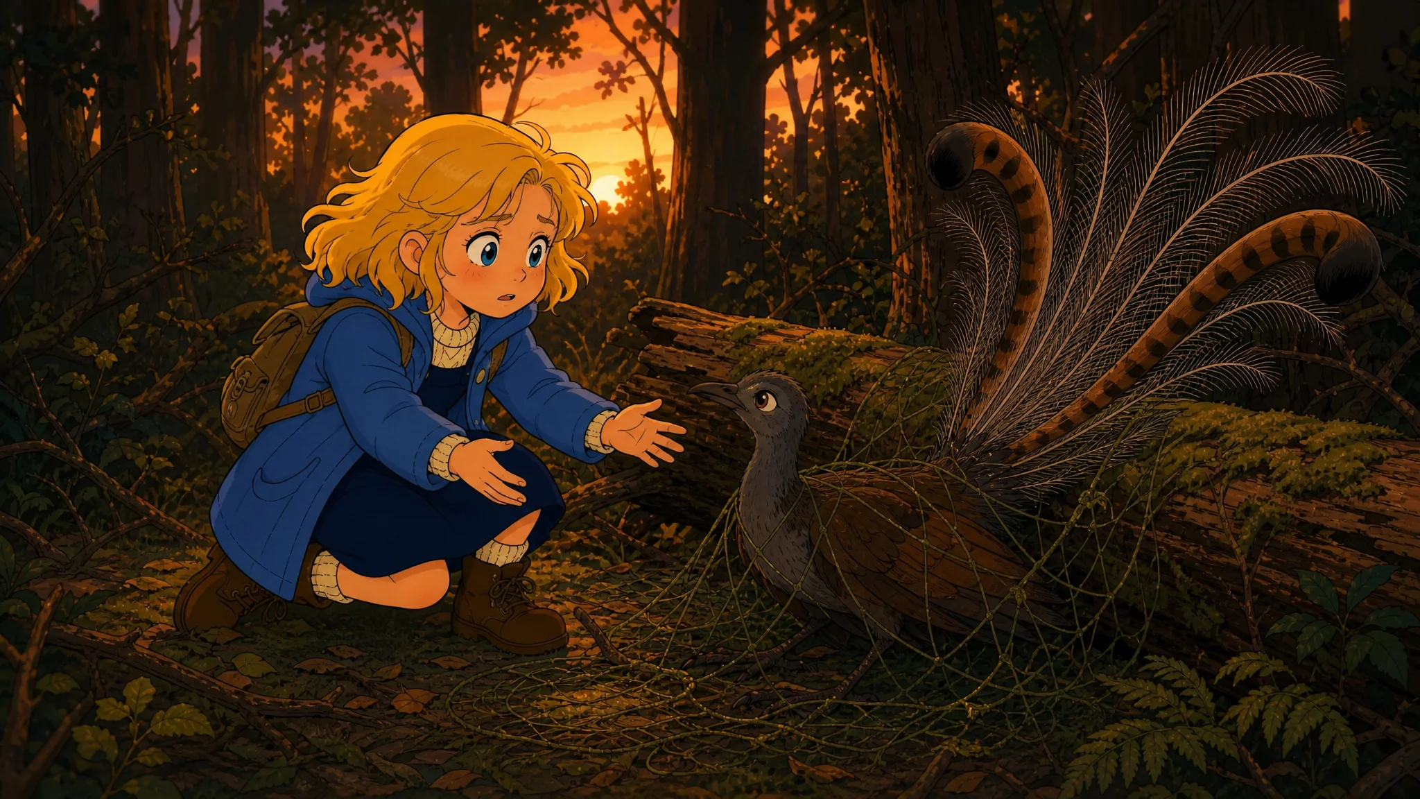 Illustration for: The Trapped Bird