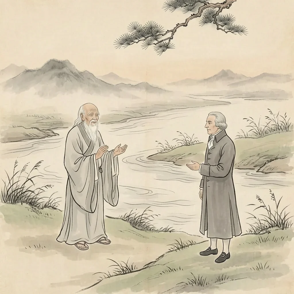 Illustration for: 跨越时空的思想共鸣