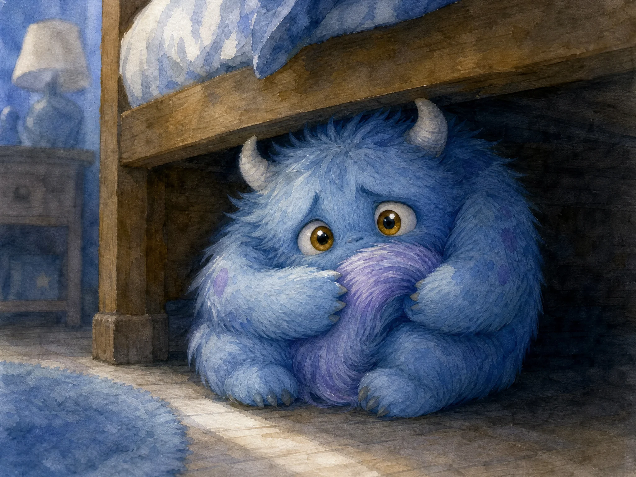 Illustration for: A Terrified Monster