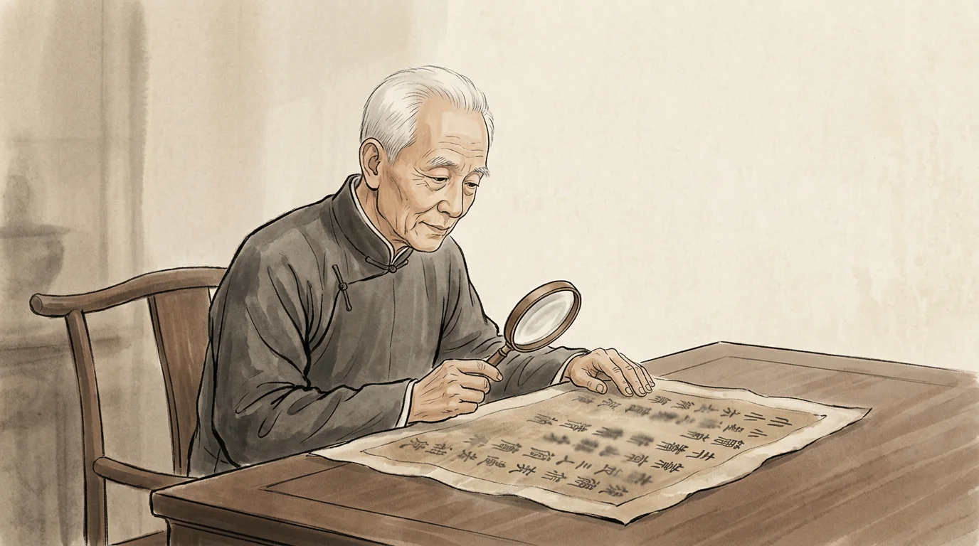 Illustration for: 墨痕与裂纹