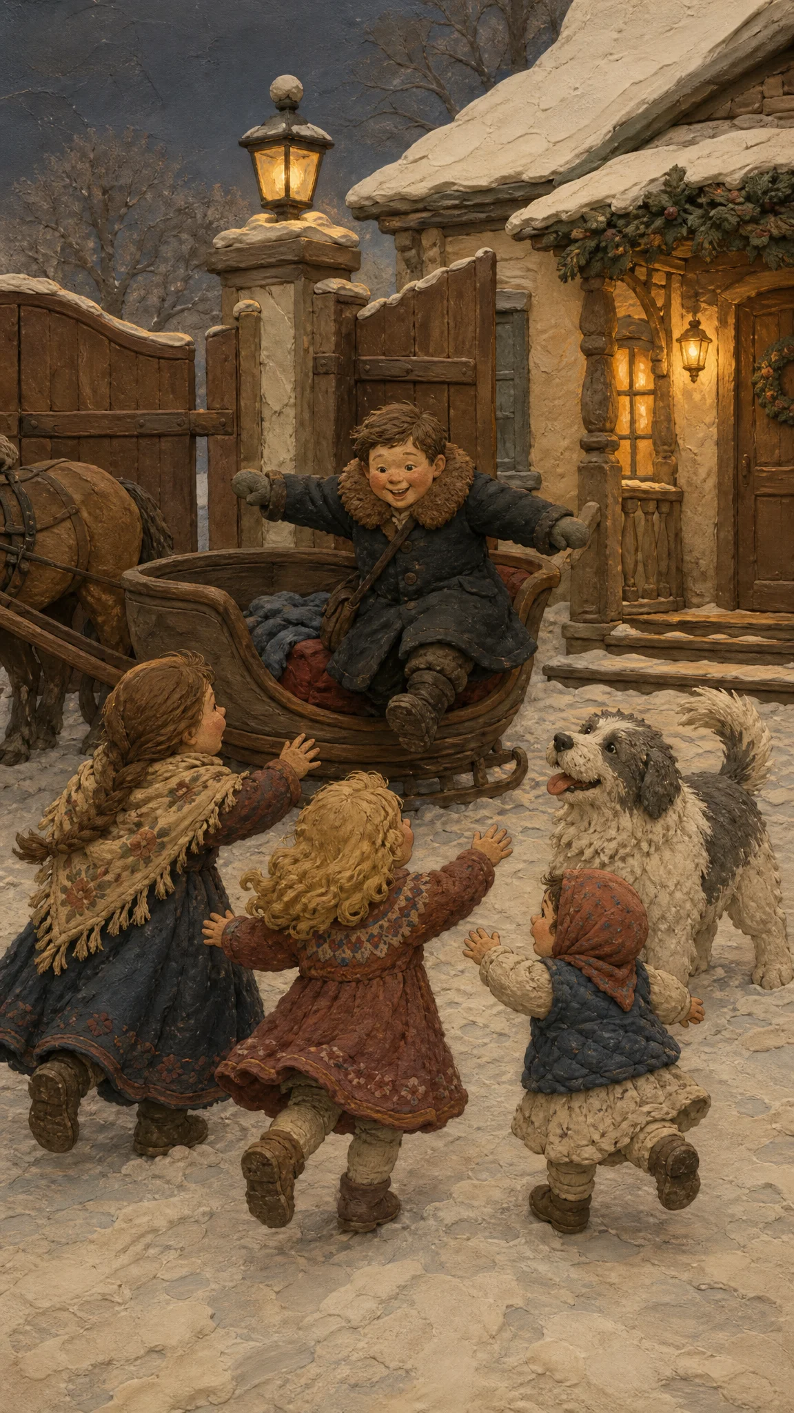 Illustration for: The Sleigh at the Gate