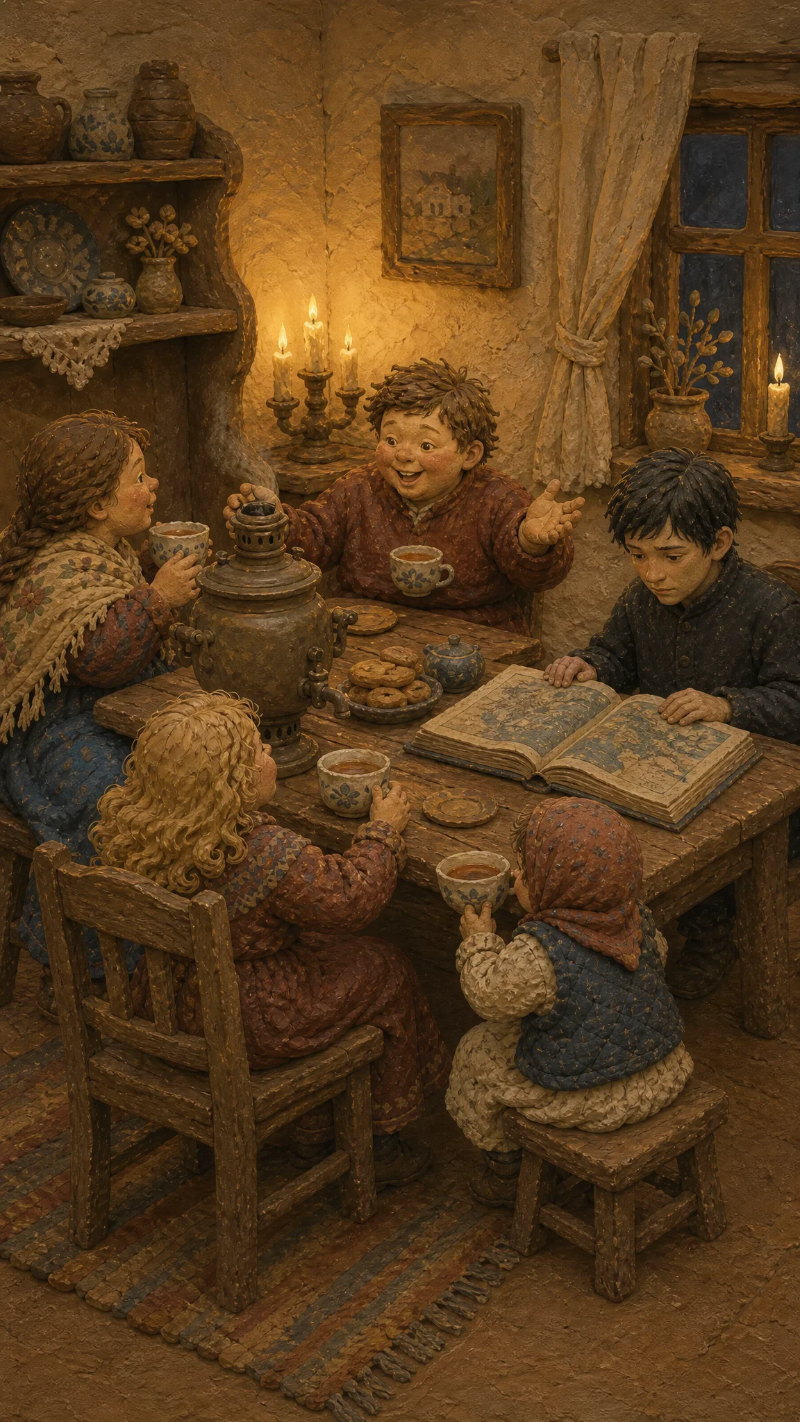 Illustration for: At the Tea Table