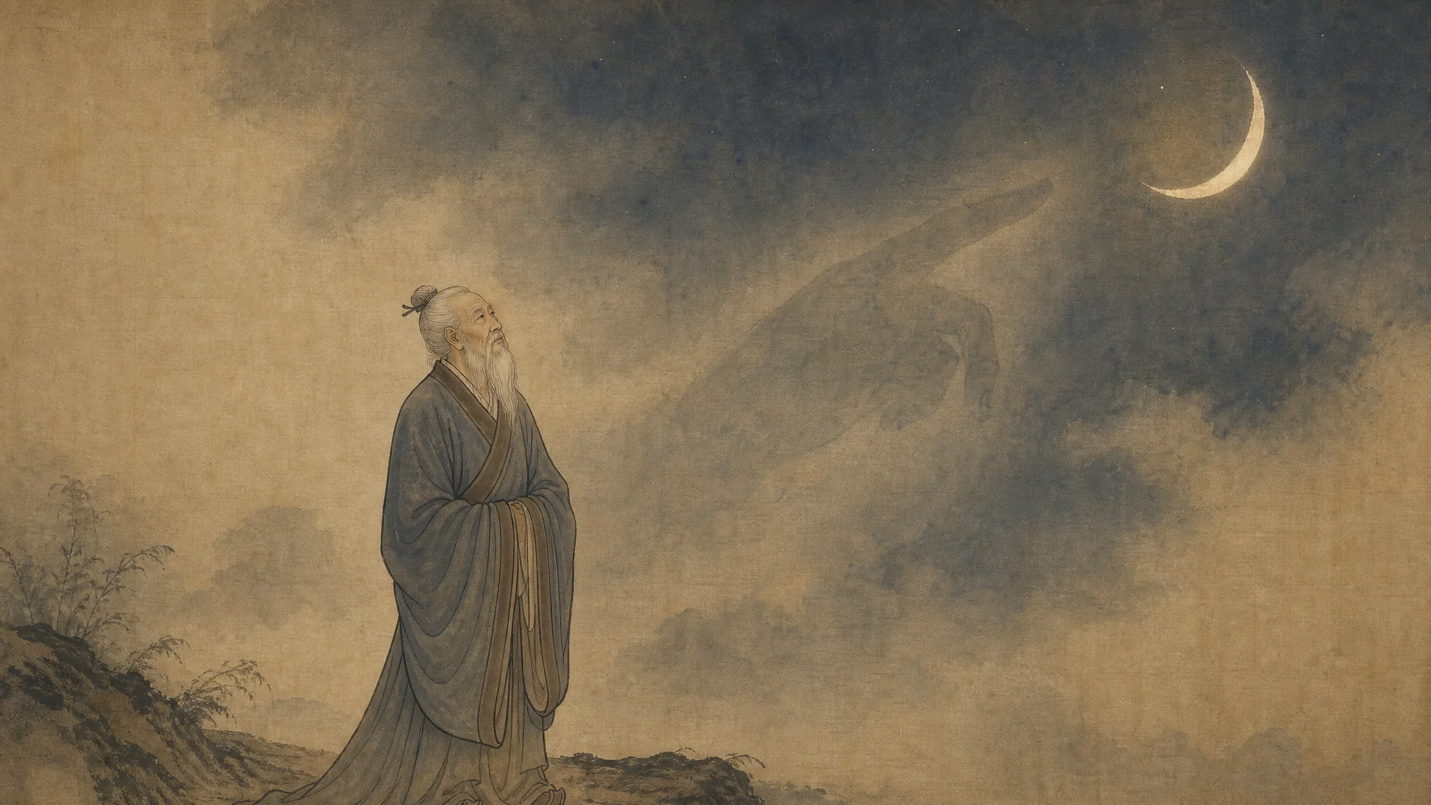 Illustration for: 手指与月亮