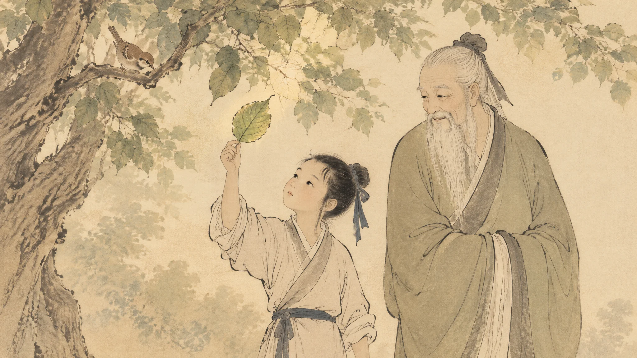 Illustration for: 一片树叶的脉络